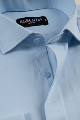 Classic Light Blue Dobby Weave Shirt